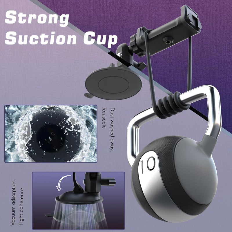 Tint Shower Mirror Phone Holder, Suction Cup Mirror Phone Mount for Shower Bathroom Glass Kitchen Tile, TikTok YouTube Instagram Make Up Vlog Video Content Creator Essentials - Image 4